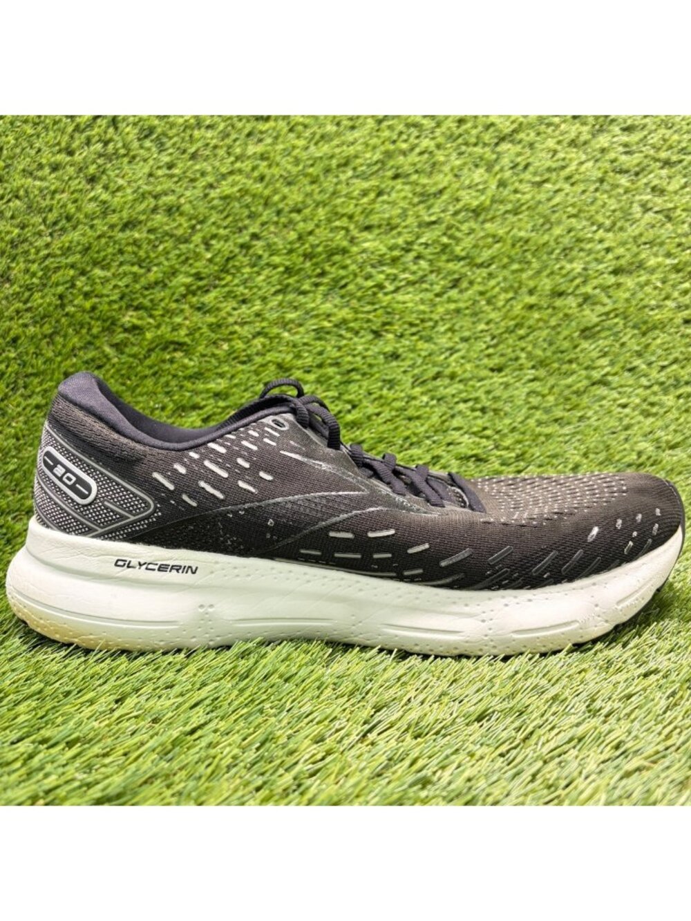 Brooks Glycerin 20 Mens Size 13 Black White Athletic Running Shoes Sneakers